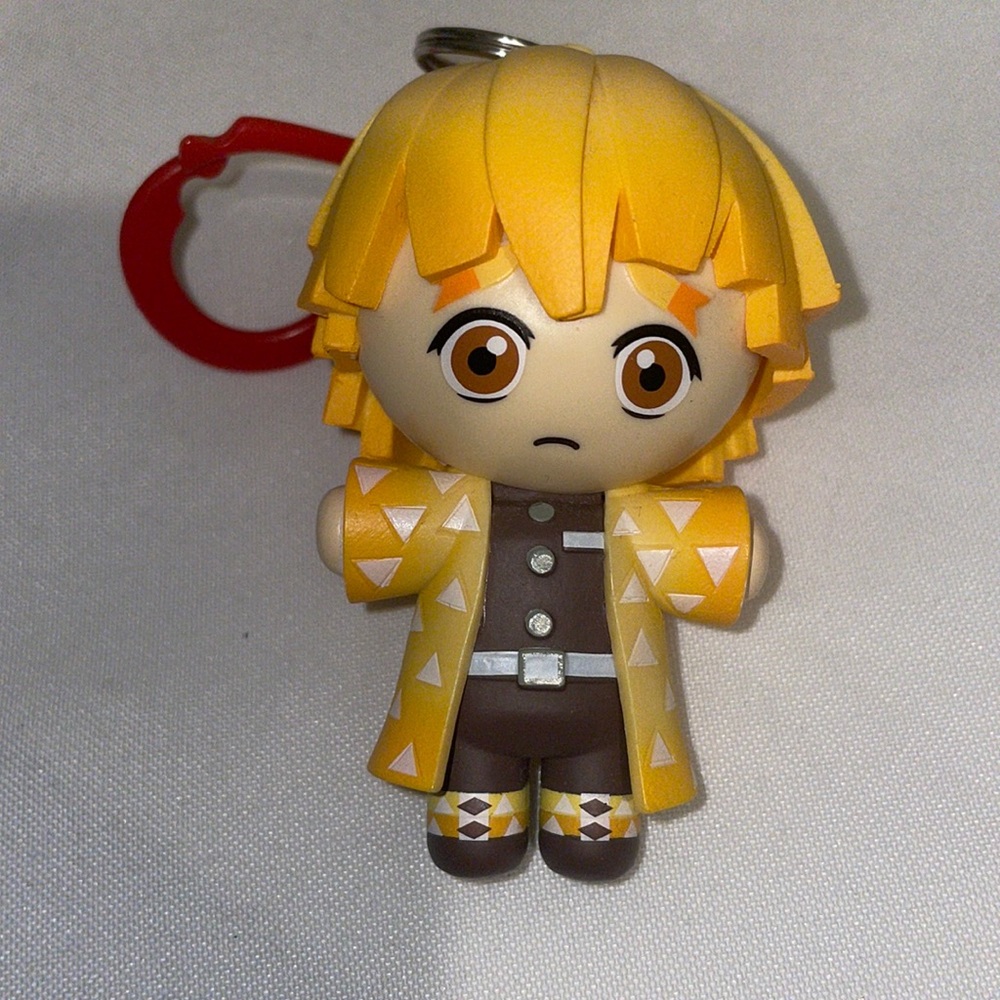 Demon Slayer Chibi Zenitsu key chain backpack clip